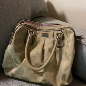 Coach Kristin Satchel bag tote - Cream/Tan